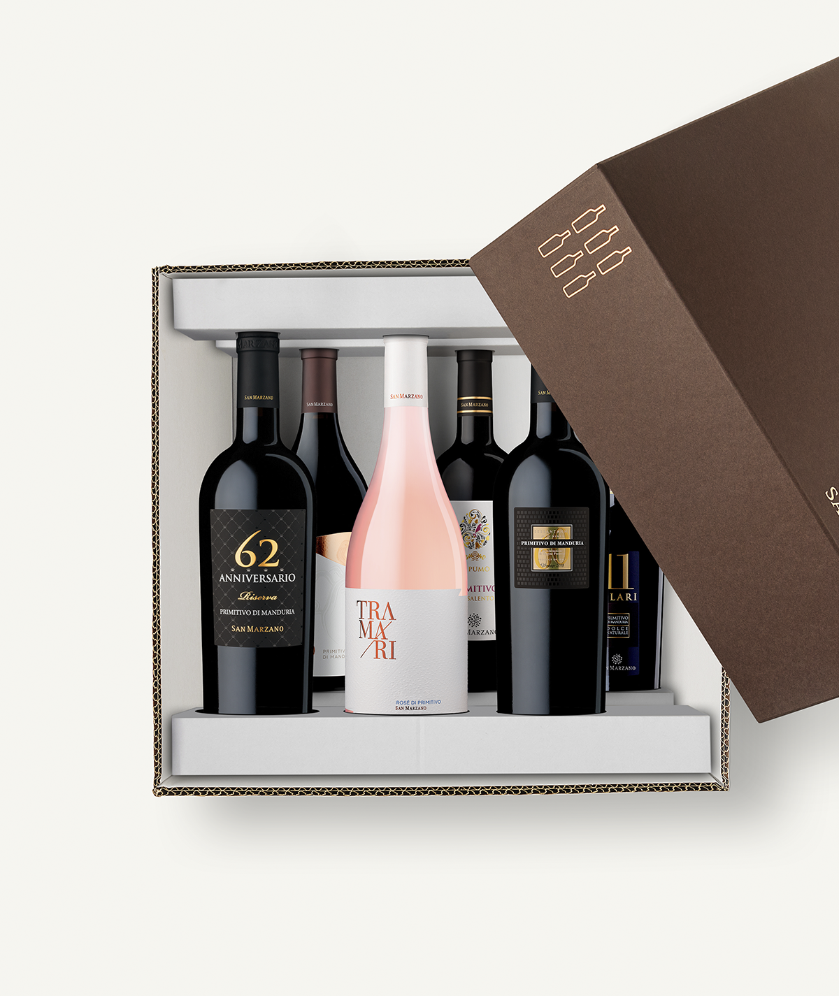 san-marzano-box-d-gustation-primitivo-6-bouteilles-anniversario-sessantanni-tal image 2